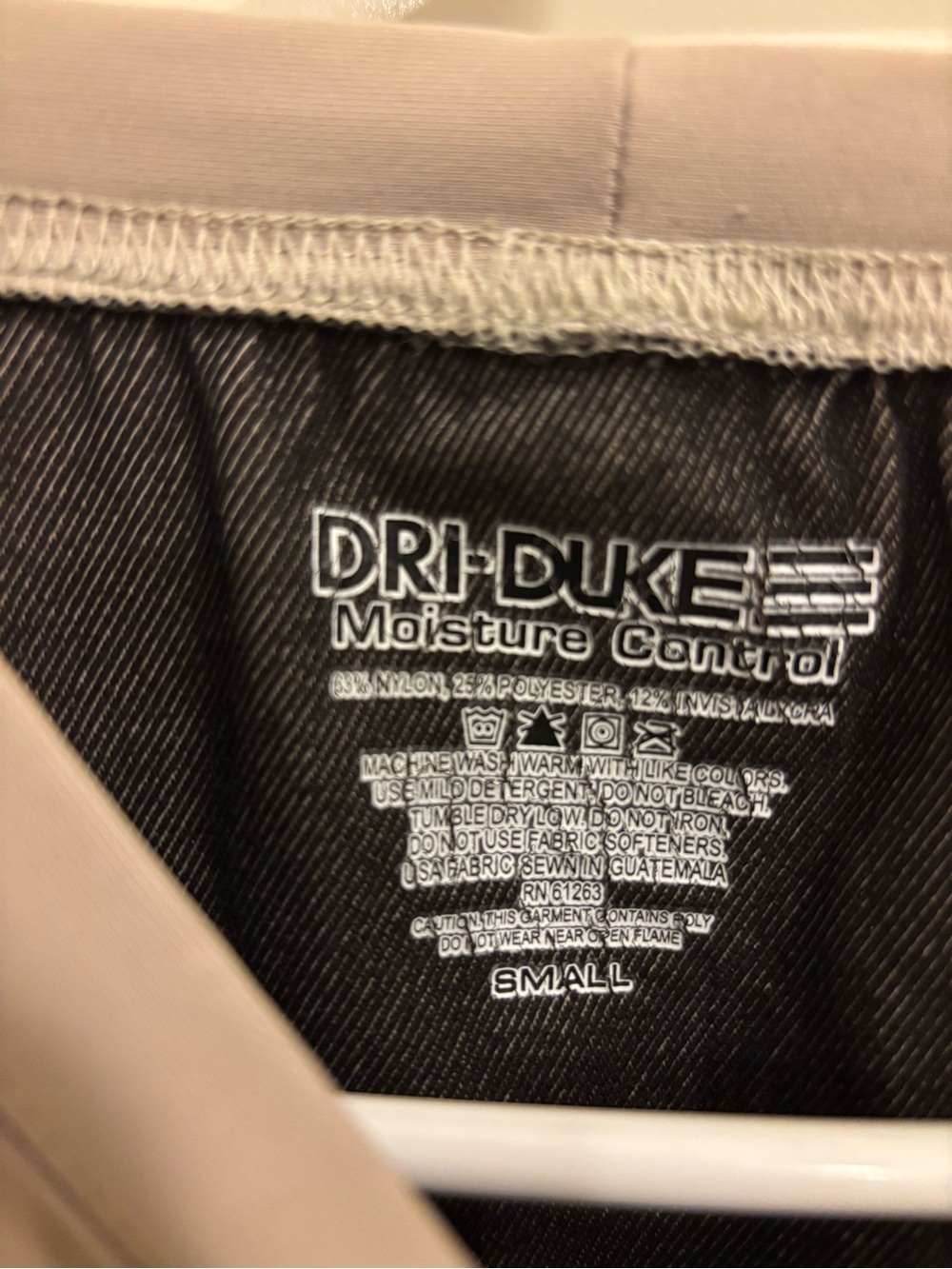 Dri-Duke Moisture Control Men’s Shirt - Beige/Black - Small